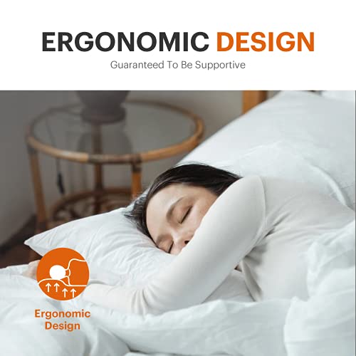 Acanva Basic Bed Pillow Soft Rest Cushion Stuffer For Sleeping, Standard, White 2 Count #TOP5