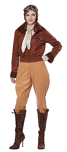 California Costumes Womens Amelia Earhart - Aviator Adult Sized Brown Medium US