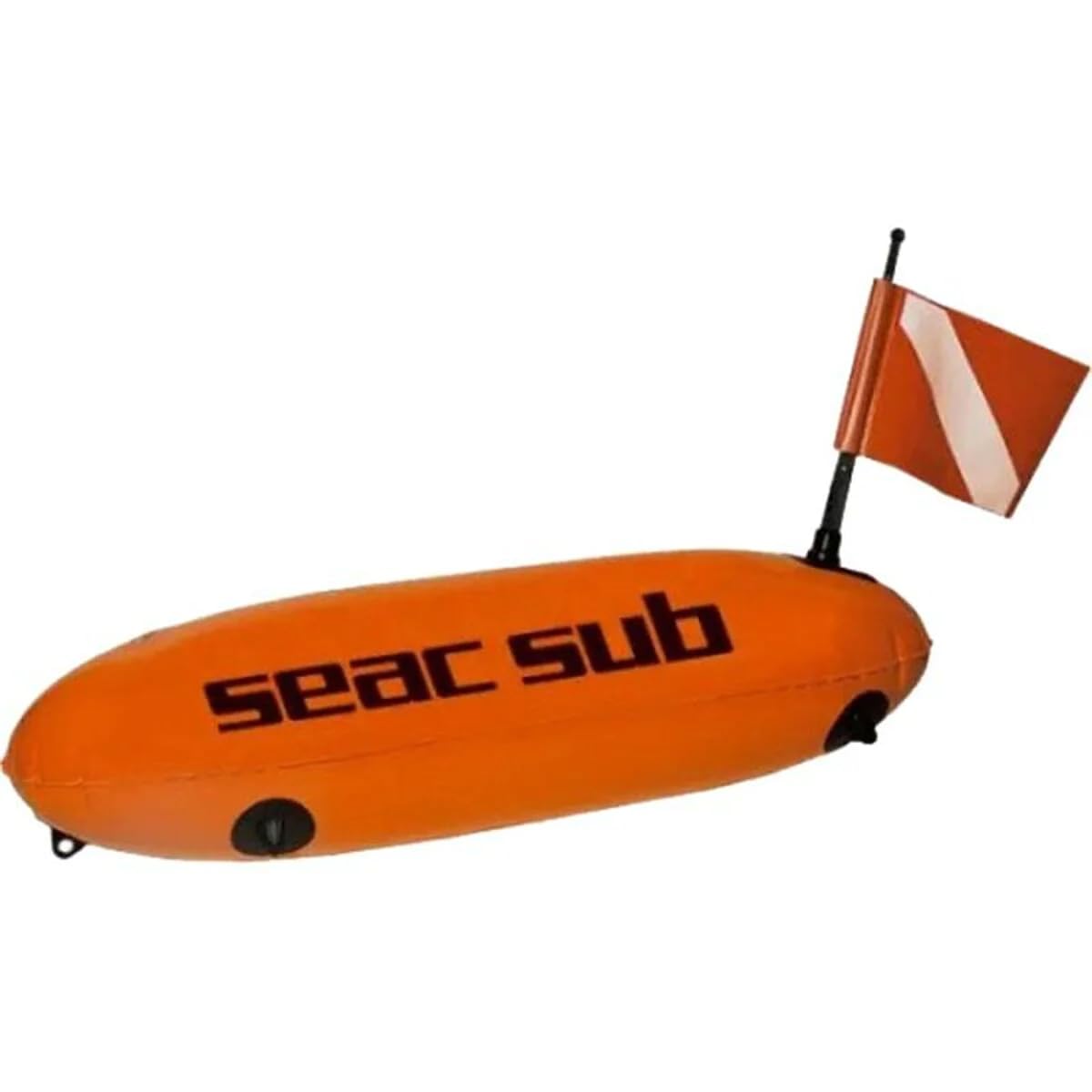 Seac Siluro, Bojka do nurkowanie z akwalungiem High Visibility ze zdejmowaną flagą, linką i 2 karabinkami w zestawie