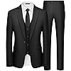 MAGE MALE Men’s 3 Piece Suit Slim Fit One Button Business Wedding Formal Blazer Jacket Vest Pants Set