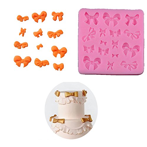 Silikonform für Fondant-Dekorationen, Motiv: Schleifen Cover