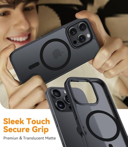 Image of EGOTUDE Frosted Case for iPhone (iPhone 15 Pro) Black