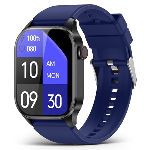 SOUYIE Smart Watch for Men Women (Answer/Make Calls), 2.04'' AMOLED Display Fitness Watch with Heart Rate Blood Oxygen Blood Pressure Sleep Monitor, IP68 Waterproof Smartwatch for Android iO