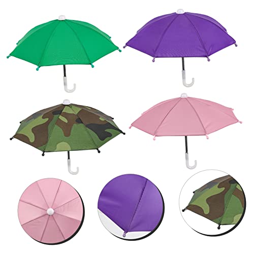Besportble 4Pcs Motorcycle Decor Cell Phone Sun Shade Mobile Phone Umbrella Outdoor Decor Sun Shade For Cell Phone Umbrella For Bicycle Cell Phone Rain Umbrella Lightweight Umbrella Telephone #TOP6