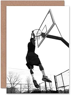 Basketball Hoop Slam Dunk Sport Birthday Sealed Greeting Card Plus Envelope Blank inside