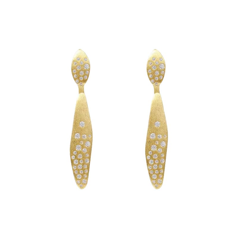Boucles d'oreilles pendantes exagérées avec breloques en zircone pour femme et fille