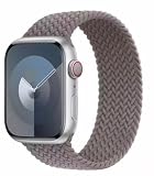 コンパチブル apple watch バンド ブレイデッドソロループ 柔らかいシリコーン糸混紡リサイクルヤーン素材 ステンレス留め具 apple watch ultra3/ultra2/ultra/10/9/8/7/6/5/4/3/2/1/SE対応 通気性 38mm/40mm/41mm 42mm/44mm/45mm/46mm/49mm スポーツバンド