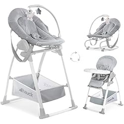Trona Balancin Bebé hauck Sit N Relax Trona Evolutiva Bebe 3 en 1, con Hamaca Bebe desde el Nacimiento hasta 15 kg, Silla Bebe, Reclinable, Silla Plegable, Arnés, Bandeja