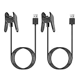 Kissmart for Garmin Vivosmart 4 Charger (2Pack), 1m/3.3ft Replacement Charging Cable Cord Charger for Garmin Vivosmart 4 (Black, 2Pack)