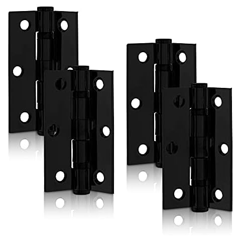 XFORT 3 Inch Matt Black Ball Bearing Hinges Cover