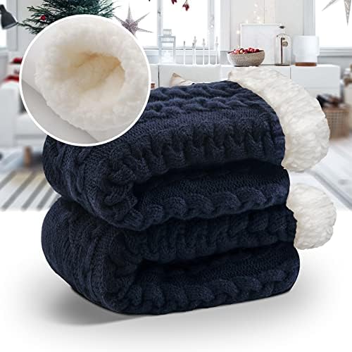 SIMIYA Slipper Socks Mens Christmas Fluffy Socks Xmas Thermal Socks Bed Socks Novelty Warm Funny Socks Cozy Fleece-lined Winter Non Slip Santa Socks with Gel Grips