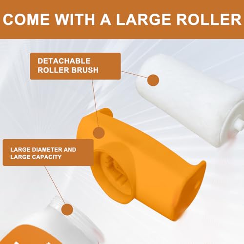 2 in 1 Wandreparatur RollbüRste, 500g Wandfarbe Ausbessern Weiß, Wandreparatur-Rollenfarbe, Wand Reparatur Creme, Wandreparatur Rollbürste mit wandreparaturpaste für Küche, Wohnzimmer, Schlafzimmer