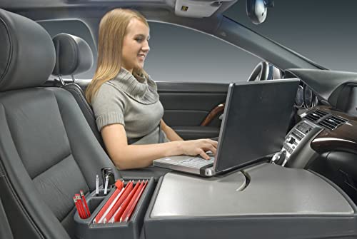 Image of AutoExec AE-RMCD-PI-GT Roadmaster Car Desk for Your Vehicle Workstation and Mobile Office, with 400 watt Power Inverter | Vehicle Workstation, Mobile Office, 400 Watt Power Inverter