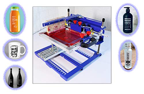 Techtongda 6X8 Inches Cylindrical Screen Printing Machine For 6.7 Inches Diameter Cylinder Silk Screen Printing Press For Pen Cup Bottle #TOP7