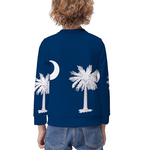 South Carolina State FlagChildren's Casual Pullover Sweatshirt Loose Fit8-10Y2