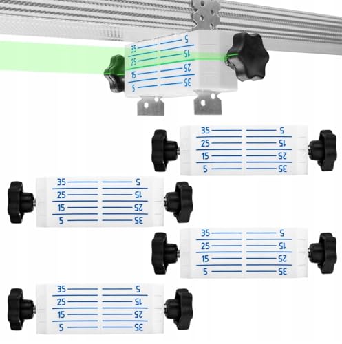 4 x Nivelliersystem für abgehängte Decken Schnell Montagewerkzeug Deckennivellierungshalter Profil CD60 ES Gipskartonplatte Regips Deckenabhänger trockenbau Direktabhänger Laser-Zieltafel