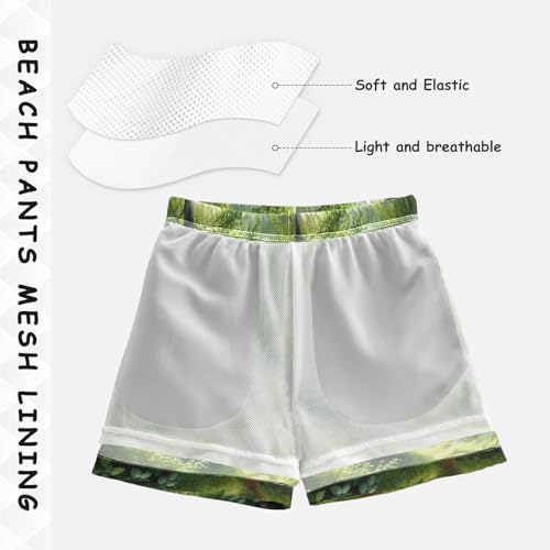 Sunshine Trees Grass Boys Swim Trunks Quick Dry Toddler Swimsuit Boy Board Shorts Swimwear Bathing Suits 5T Multi4