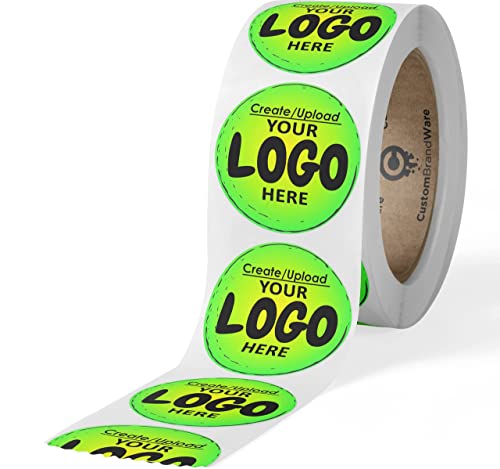Build Your Own Stickers/Labels - Any Design + Logo- Personalize Your Own Business Stickers- 50+ Roll - Multi Shapes, Sizes, Backgrounds, Text Stickers - Gloss/Matte Labels (2 Inch Circle) #TOP6