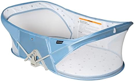 AIMSAIMS Travel Bassinet Portable Bassinets for Baby, Baby Travel Bassinet Foldable Baby Bassinet Small Travel Crib for Newborns Infants-Lightweight Washable Easy to Fold Blue