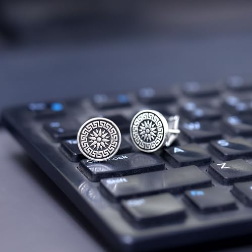 Silver Classic Vintage Cufflinks for Men | Cufflinks for Father Husband, Boyfriend - Casual to Formal Gift for Him3