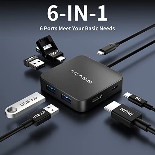 Usb C Hub, Multi-Port Usb Type-C Hub With 4K Hdmi, Power Delivery 100 W | 3 Usb 3.0 Port | 1 Type-C 3.0 Port | Usb Splitter Adapter For Macbook, Mac Mini, Xps, Laptop And Usb C Devices (2Ft) #TOP2