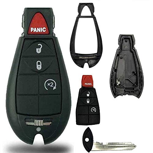 1 New Keyless Entry 4 Buttons Remote Start Car Key Fob Shell / Case M3N5Wy783X, Iyzc01C 56046707Ae For Chrysler Town Country Dodge Challenger Charger Durango Grand Caravan Journey & Ram #TOP26