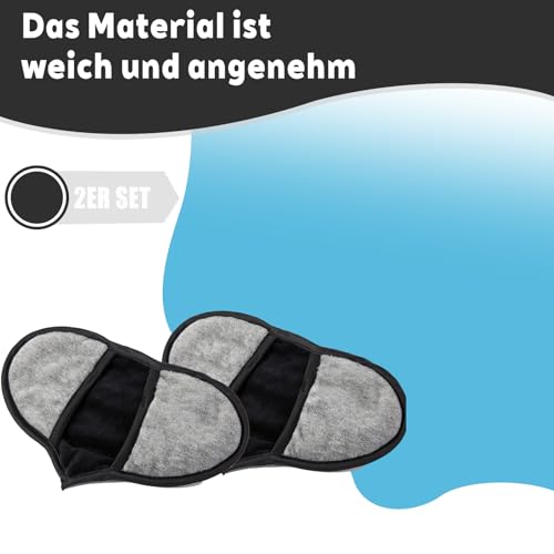 Polster für Gehstützen & Krücken - Universal Gehhilfe Zubehör aus weichem Samt gegen Reibung & Druck - Unterarmgehstützen Pads Set für Ellenbogen & Handgriff (Grau, 2er-Set (Unterarm-Pads))