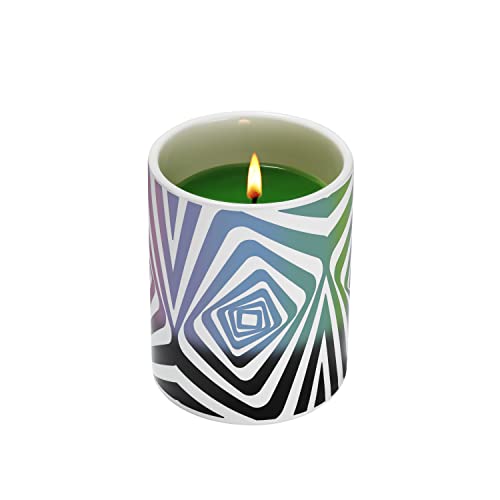 Glo Zone Slow Color-Changing Ceramic Scented Candle, 12 oz - Vibin' Green