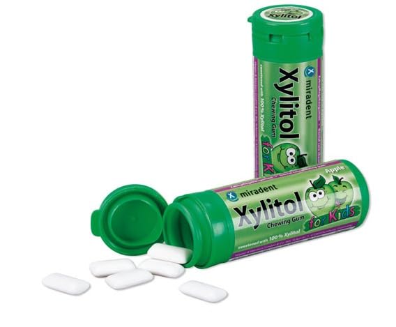 Chicles con Xylitol, Sabor Manzana, Sin Gluten, Sin Lactosa, Sin Aspartamo, Sin Sorbitol, 30 Chicles, Apto para Diabéticos
