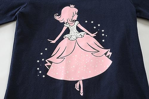 DDSOL Toddler Girls Pajamas Set Long Sleeve Pjs Baby Kids Sleepwear Cotton Warm Winter Jammies 1-7 Years2