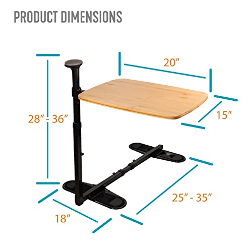 Stander Omni Tray Table, Adjustable Recliner Swivel TV Tray with Standing Handle for Adults, Seniors, and Elderly, Bamboo Laptop Desk for Chairs and Couches, Mobility Aid Sit and Stand Lift Assist 2 Stander Omni Tray Table, Adjustable Recliner Swivel TV Tray with Standing Handle for Adults, Seniors, and Elderly, Bamboo Laptop Desk for Chairs and Couches, Mobility Aid Sit and Stand Lift Assist - Image 3