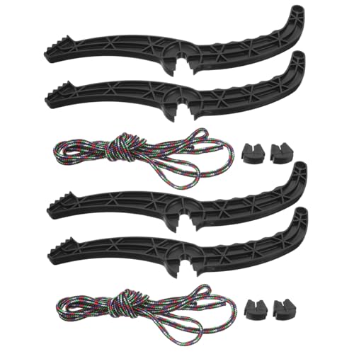 BESTonZON 2Sets Snowboard Brake Pad Plastic Ski Brake Handle Accessory for Safe Sledding Non Slip Design for Enhanced Control and Durability Essential Snowboard Gear