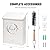 Holismo Magnetic Lint Bin for Laundry Room, Metal Lint Trash Can with Lid for Dryer, Wall Mounted Lint Holder Box with Lint Brush, Modern Farmhouse Laundry Room Decor, Cream