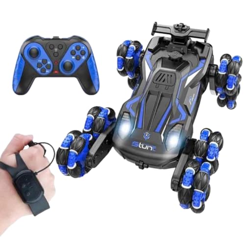 Image of Remote Control Drift Spray Stunt Car Hand Gesture Control 4Wd Off Road Vehicle With 8 Wheel Led Headlight Car Toys With For Kids - Multicolor