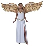 California Costumes, Moving Angel Wings: Gold Feather Print