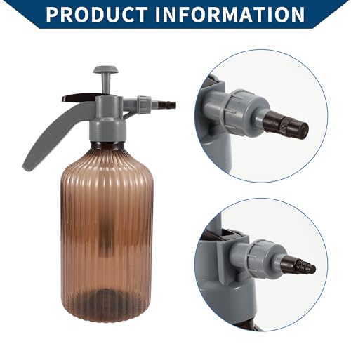 Hihaha Sprühflasche/Außenpflanzenzerstäuber Pump-Sprühflasche Wasserpumpe für Garten Zuhause/Einstellbarer Kunststoff 2L / 1 Stück Braun