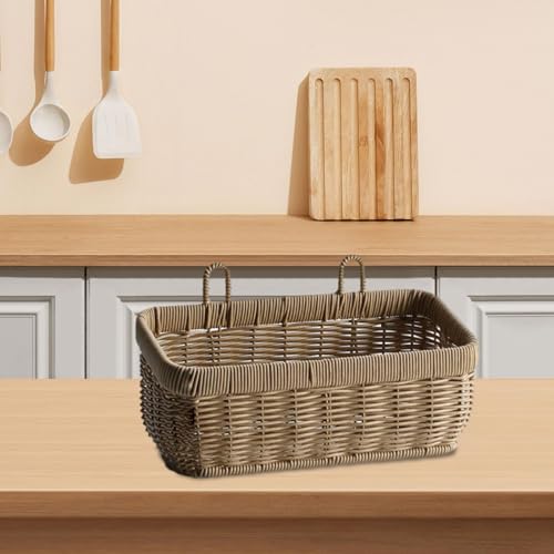 Conjunto de almacenamiento para pared con cestas rectangulares grises 5