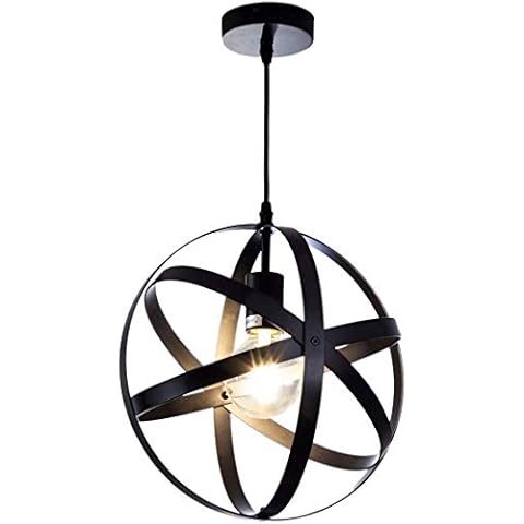 Giggi Black Industrial Ceiling Lights | Ceiling Light | Ceiling Light Fitting Round Pendant Lighting Ceiling | Retro Chandeliers Ceiling Light E27 Bulb For Living Room Hallway Kitchen Bedroom Lighting Cover