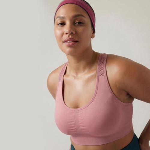 Image of Under Control Plus Size Sport Bras for Women Large Bust Seamless Racerback Padded Yoga Workout Bras Black White Pack 1X-2X-3X