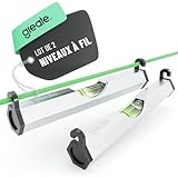 greate 2x niveau ficelle en aluminium 75 mm - petit niveau a bulle corde comme outil jardi...