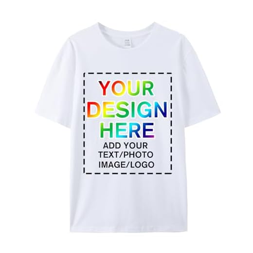 Personnalisez vos propres chemises avec texte photo et logo – T-shirt personnalisé pour hommes, femmes et enfants – T-shirt personnalisé, blanc, Taille L