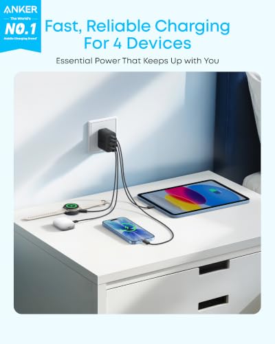 Image of Anker Zolo USB C Charger Block, 50W Max Output Type C Charger Fast Charging
