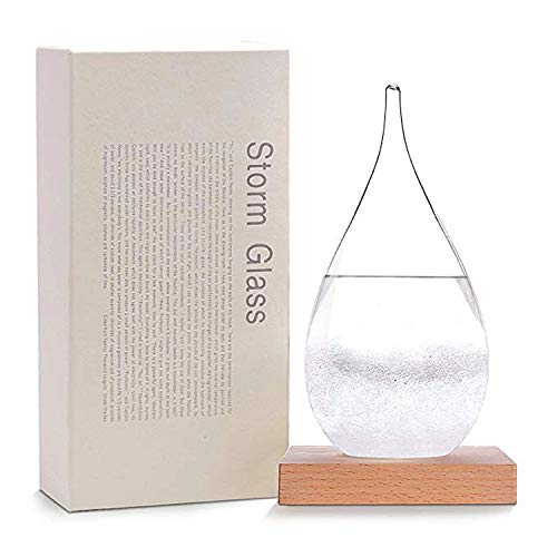 JLYSHOP Storm Glass Desktop Droplet Storm Glass Crafts Weather Storm Forecast Predictor Bottle Barometer Xmas Gift (2 PCS)