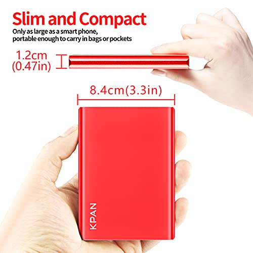 KPAN Tragbare externe Festplatte, HDD-Speicher, USB 3.0, kompatibel mit PC, MacBook, TV, PS4, Xbox, Smartphones, Laptop… – Bild 6