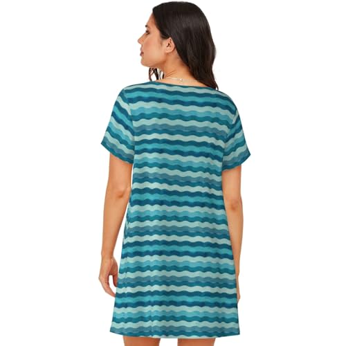 Chemise de nuit manches courtes respirante contre la chaleur nocturne