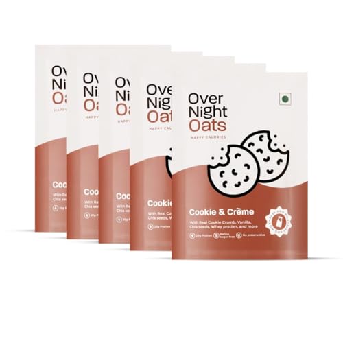 Overnight Oats 20gm High Protein, Refined Sugar Free, Cookies & C...