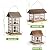 IWNTWY Bird Feeders, Heavy Duty Metal Bird Feeder for Outdoors Hanging, Weatherproof Large Capacity Wild Birdfeeder for Outside Garden Yard, Country House Shape
