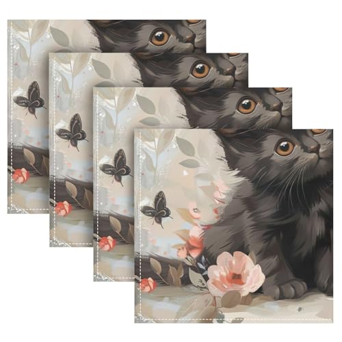Servilletas de Tela YETTASBIN Juego de 4 50.5x50.5 cm miniatura 1