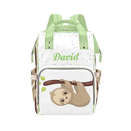 Personalized Funny Sloth Diaper Bag Backpack with ...