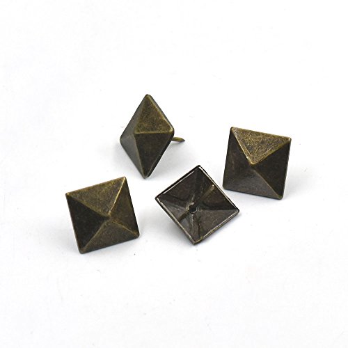 25 50 pcs 0,75 "Pirámide decorativo 19 mm uñas Tack Cabeza chinchetas pegamento para tela botón